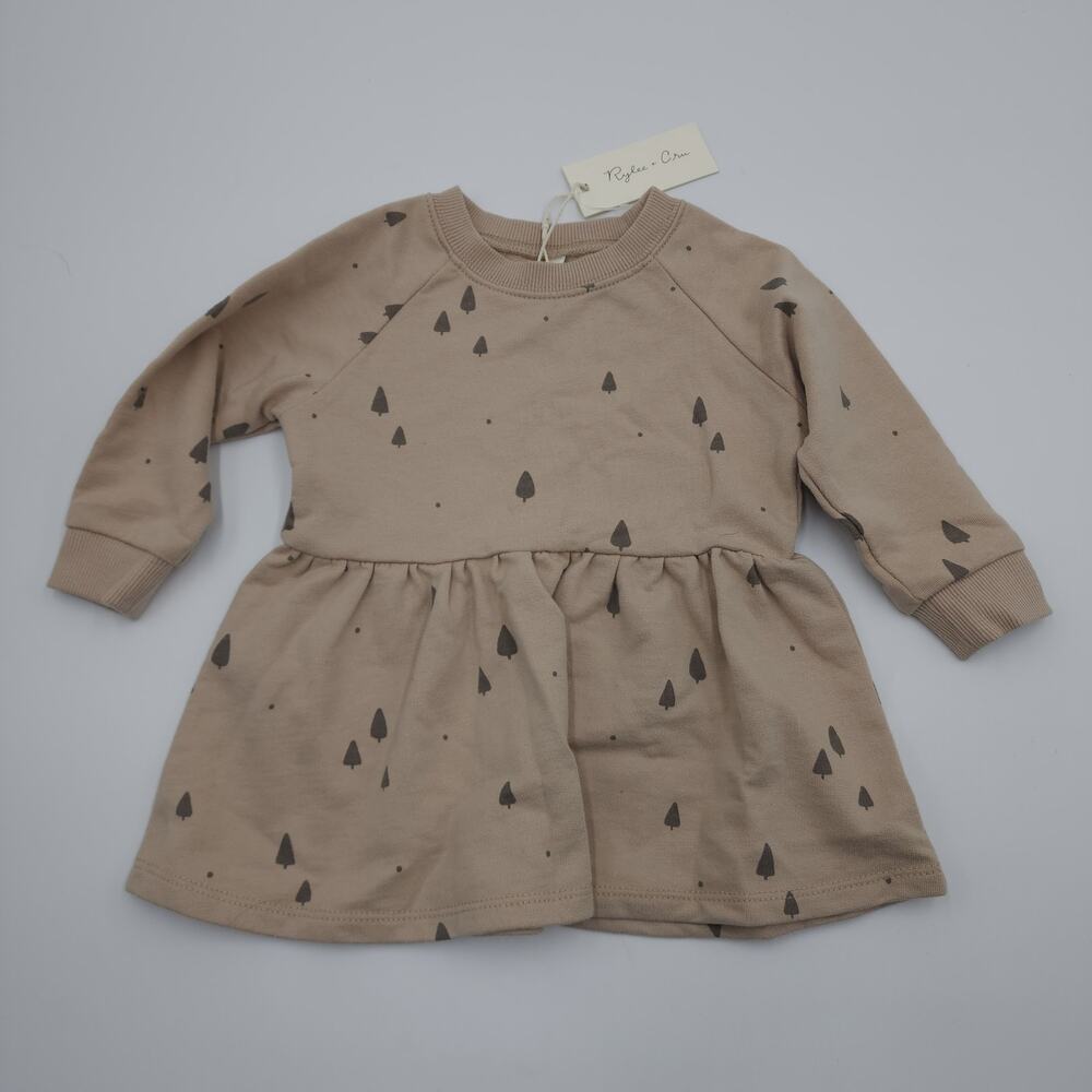 Rylee + Cru Long sleeve Raglan Dress Tree Print Size 3-6 Months